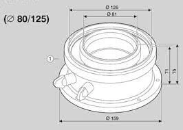 Adapter  80/125 do kotła GB012 ,GB022, GB0122