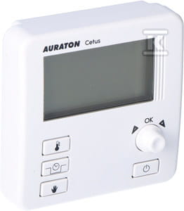 Auraton  Cetus  regulator dobowy przewodowy z wyświetlaczem, modyfikowalne obniżenie nocne, tryb urlopowy