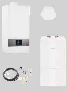 Pakiet- kocioł gazowy kondensacyjny jednofunkcyjny Buderus Logamax Plus GB 172i.2  - 25 WH  +WU 120W-B+czujnik c.w.u.  +czujnik FA temp. zewnętrznej 