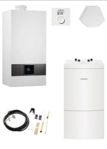 Pakiet- kocioł gazowy kondensacyjny jednofunkcyjny Buderus Logamax Plus GB 172i.2  - 25 WH  +WU 120W-B+czujnik c.w.u.  +czujnik FA temp. zewnętrznej +RC100.2