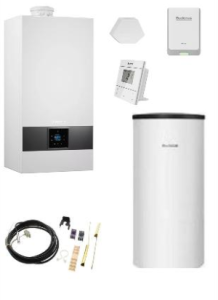 Pakiet- kocioł gazowy kondensacyjny jednofunkcyjny Buderus Logamax Plus GB 172i.2 - 20 WH +SU160+czujnik c.w.u.  +czujnik FA temp. zewnętrznej +MX400 moduł internetowy  +RC120RF