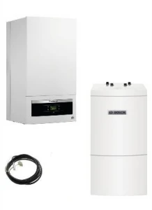 Pakiet- kocioł gazowy kondensacyjny jednofunkcyjny Buderus GB 062 24KW V2 +podgrzewacz  Bosch WD 120B 7735501712   z czujnikiem  podgrzewacza  