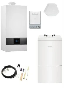 Pakiet- kocioł gazowy kondensacyjny jednofunkcyjny Buderus Logamax Plus GB 172i.2  - 25 WH  +WU160+czujnik c.w.u.  +czujnik FA temp. zewnętrznej +MX400 moduł internetowy 