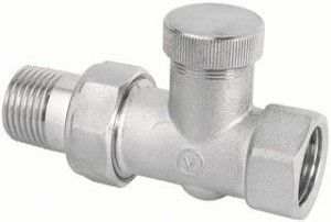 Zawór grzejnikowy powrotny prosty VECTOR niklowany 1/2" typ ZO-P-15